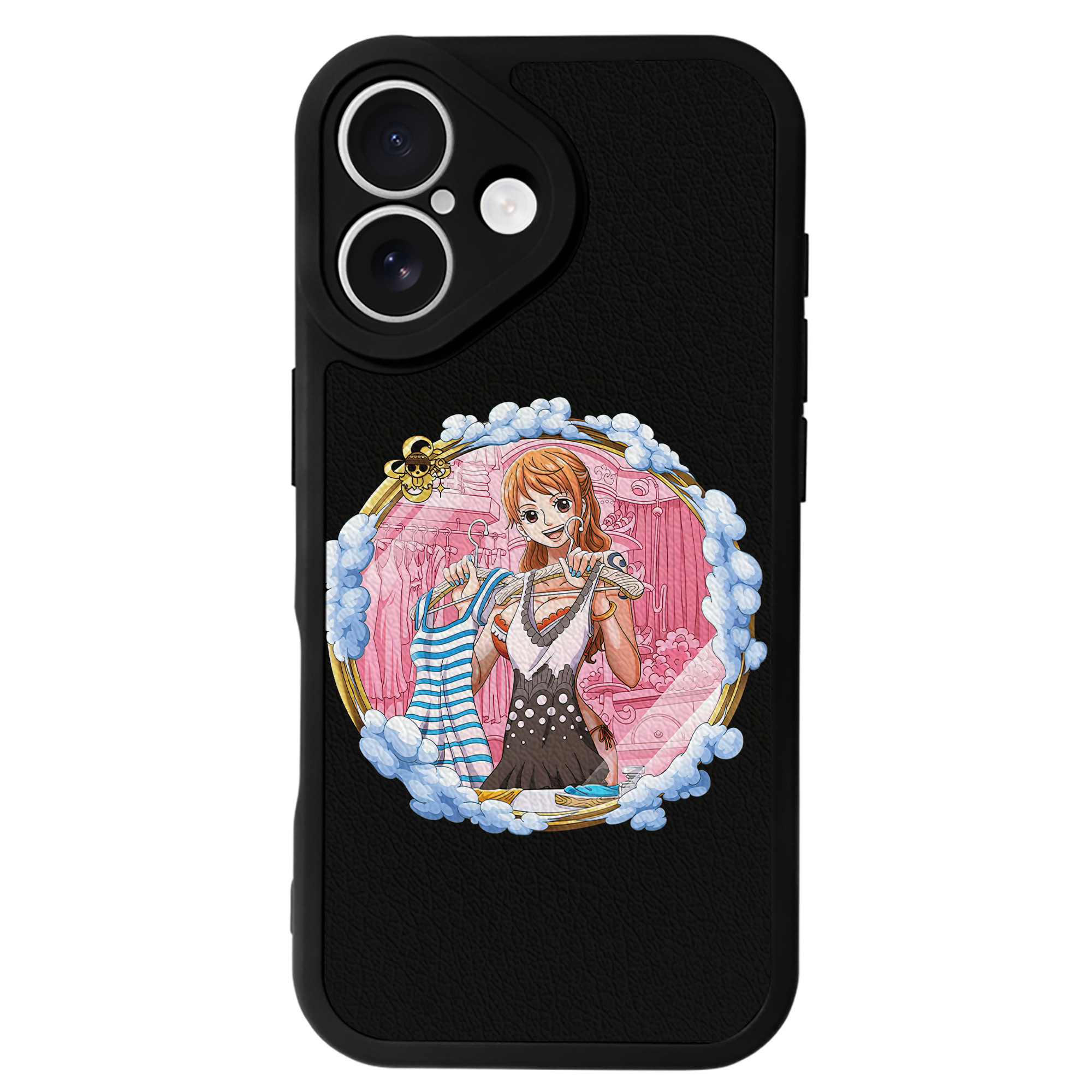 （画像用） ワンピース ナミ ONE PIECE Nami 【iPhone 16シリーズ対応】シリコンスマホケース（レザー調） 材質：シリコン